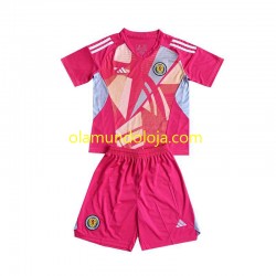 Camisola Escócia Guarda-redes Criança Equipamento Terceiro Euro 2024 Manga Curta